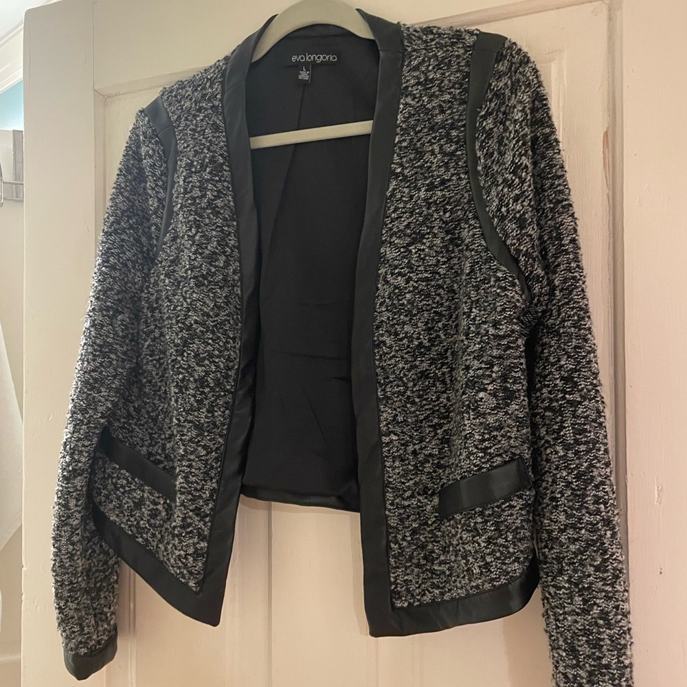 Eva Longoria Cropped Tweed Jacket Large